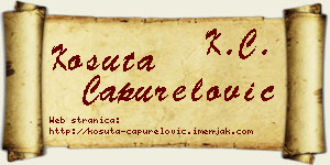 Košuta Capurelović vizit kartica